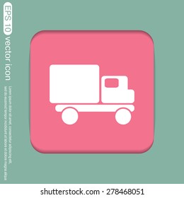 Truck. Logistic icon. Transportation symbol. symbol icon laden truck. carriage of the goods or things