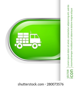 Truck. Logistic icon. Transportation symbol. symbol icon laden truck. carriage of the goods or things