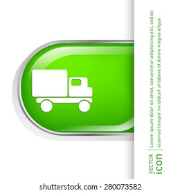 Truck. Logistic icon. Transportation symbol. symbol icon laden truck. carriage of the goods or things