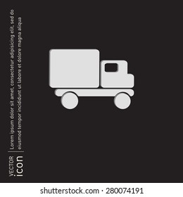 Truck. Logistic icon. Transportation symbol. symbol icon laden truck. carriage of the goods or things