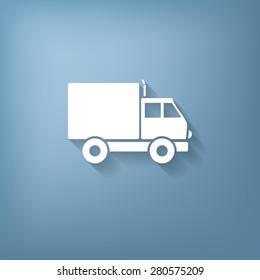 Truck. Logistic icon. Transportation symbol. symbol icon laden truck. carriage of the goods or things