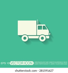 Truck. Logistic icon. Transportation symbol. symbol icon laden truck. carriage of the goods or things