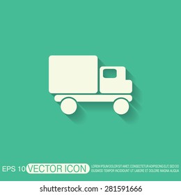 Truck. Logistic icon. Transportation symbol. symbol icon laden truck. carriage of the goods or things