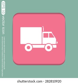 Truck. Logistic icon. Transportation symbol. symbol icon laden truck. carriage of the goods or things