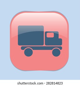 Truck. Logistic icon. Transportation symbol. symbol icon laden truck. carriage of the goods or things