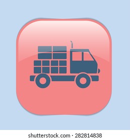 Truck. Logistic icon. Transportation symbol. symbol icon laden truck. carriage of the goods or things