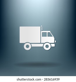 Truck. Logistic icon. Transportation symbol. symbol icon laden truck. carriage of the goods or things