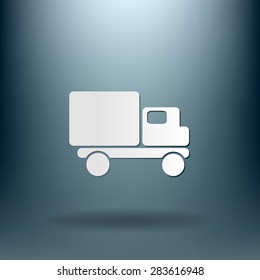 Truck. Logistic icon. Transportation symbol. symbol icon laden truck. carriage of the goods or things