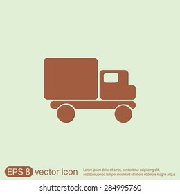 Truck. Logistic icon. Transportation symbol. symbol icon laden truck. carriage of the goods or things