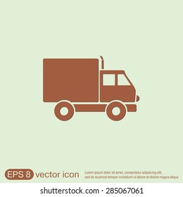 Truck. Logistic icon. Transportation symbol. symbol icon laden truck. carriage of the goods or things