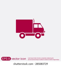 Truck. Logistic icon. Transportation symbol. symbol icon laden truck. carriage of the goods or things