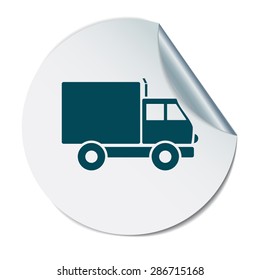 Truck. Logistic icon. Transportation symbol. symbol icon laden truck. carriage of the goods or things