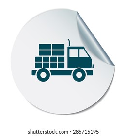 Truck. Logistic icon. Transportation symbol. symbol icon laden truck. carriage of the goods or things