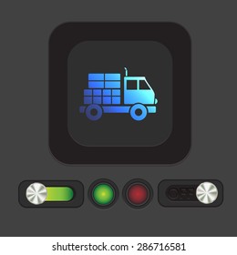 Truck. Logistic icon. Transportation symbol. symbol icon laden truck. carriage of the goods or things