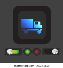 Truck. Logistic icon. Transportation symbol. symbol icon laden truck. carriage of the goods or things