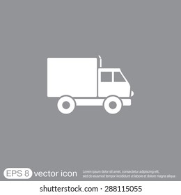 Truck. Logistic icon. Transportation symbol. symbol icon laden truck. carriage of the goods or things