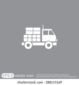 Truck. Logistic icon. Transportation symbol. symbol icon laden truck. carriage of the goods or things