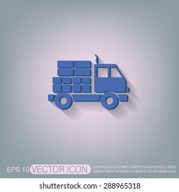 Truck. Logistic icon. Transportation symbol. symbol icon laden truck. carriage of the goods or things