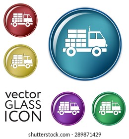 Truck. Logistic icon. Transportation symbol. symbol icon laden truck. carriage of the goods or things