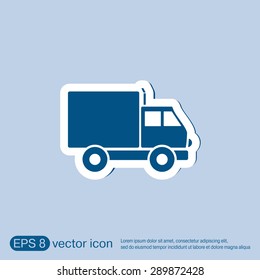 Truck. Logistic icon. Transportation symbol. symbol icon laden truck. carriage of the goods or things