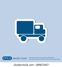 Truck. Logistic icon. Transportation symbol. symbol icon laden truck. carriage of the goods or things