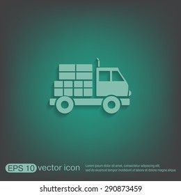 Truck. Logistic icon. Transportation symbol. symbol icon laden truck. carriage of the goods or things