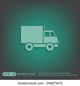 Truck. Logistic icon. Transportation symbol. symbol icon laden truck. carriage of the goods or things