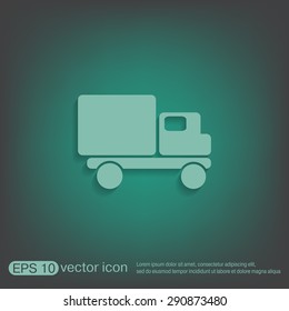 Truck. Logistic icon. Transportation symbol. symbol icon laden truck. carriage of the goods or things