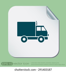 Truck. Logistic icon. Transportation symbol. symbol icon laden truck. carriage of the goods or things