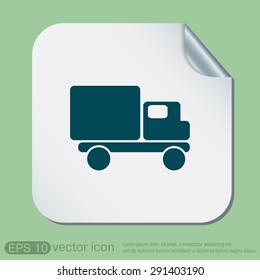 Truck. Logistic icon. Transportation symbol. symbol icon laden truck. carriage of the goods or things