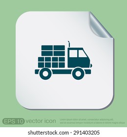 Truck. Logistic icon. Transportation symbol. symbol icon laden truck. carriage of the goods or things