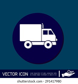 Truck. Logistic icon. Transportation symbol. symbol icon laden truck. carriage of the goods or things