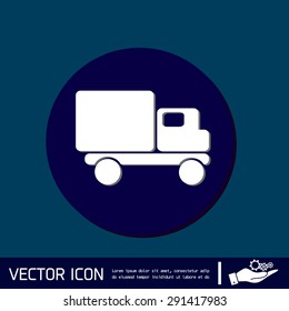 Truck. Logistic icon. Transportation symbol. symbol icon laden truck. carriage of the goods or things