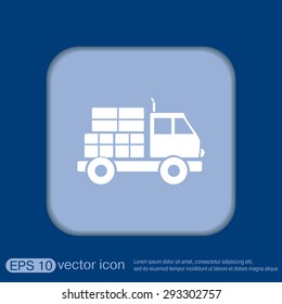 Truck. Logistic icon. Transportation symbol. symbol icon laden truck. carriage of the goods or things