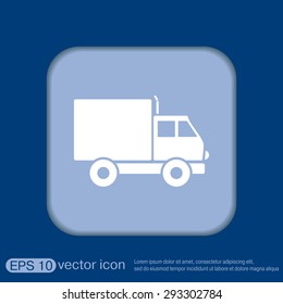 Truck. Logistic icon. Transportation symbol. symbol icon laden truck. carriage of the goods or things