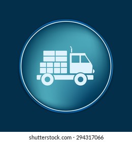 Truck. Logistic icon. Transportation symbol. symbol icon laden truck. carriage of the goods or things