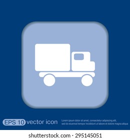 Truck. Logistic icon. Transportation symbol. symbol icon laden truck. carriage of the goods or things