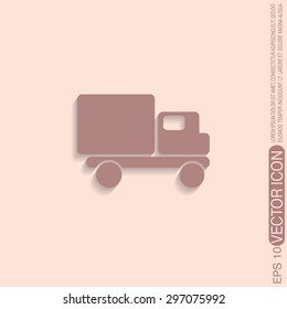 Truck. Logistic icon. Transportation symbol. symbol icon laden truck. carriage of the goods or things