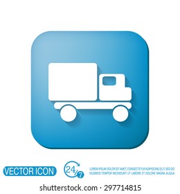 Truck. Logistic icon. Transportation symbol. symbol icon laden truck. carriage of the goods or things