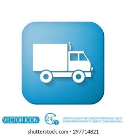 Truck. Logistic icon. Transportation symbol. symbol icon laden truck. carriage of the goods or things