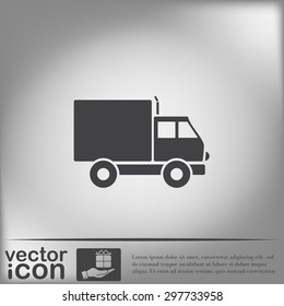 Truck. Logistic icon. Transportation symbol. symbol icon laden truck. carriage of the goods or things