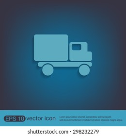 Truck. Logistic icon. Transportation symbol. symbol icon laden truck. carriage of the goods or things