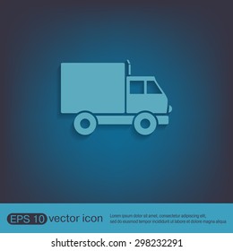 Truck. Logistic icon. Transportation symbol. symbol icon laden truck. carriage of the goods or things