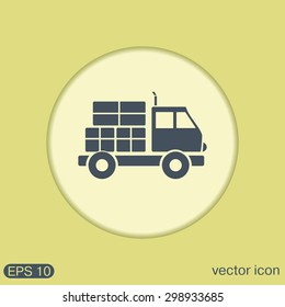 Truck. Logistic icon. Transportation symbol. symbol icon laden truck. carriage of the goods or things