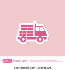 Truck. Logistic icon. Transportation symbol. symbol icon laden truck. carriage of the goods or things