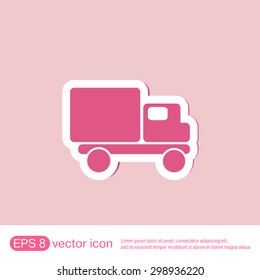 Truck. Logistic icon. Transportation symbol. symbol icon laden truck. carriage of the goods or things