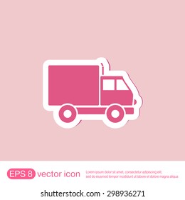 Truck. Logistic icon. Transportation symbol. symbol icon laden truck. carriage of the goods or things