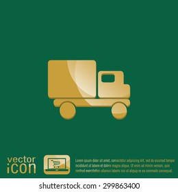 Truck. Logistic icon. Transportation symbol. symbol icon laden truck. carriage of the goods or things