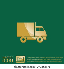 Truck. Logistic icon. Transportation symbol. symbol icon laden truck. carriage of the goods or things