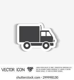 Truck. Logistic icon. Transportation symbol. symbol icon laden truck. carriage of the goods or things